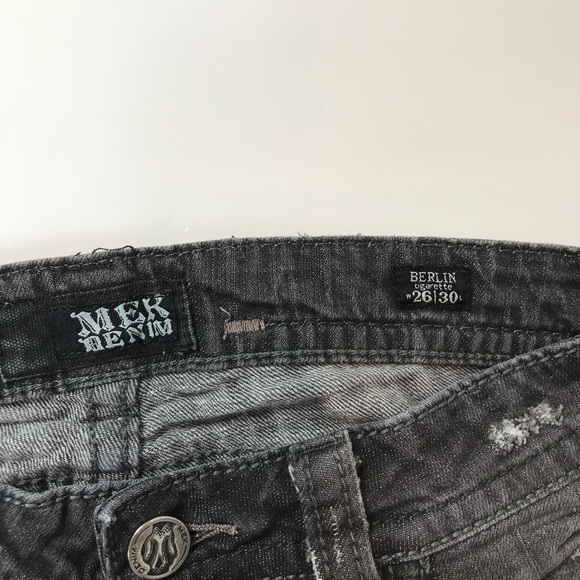 MEK Berlin Cigarette Skinny Jeans Light Gray - Picture 5 of 8